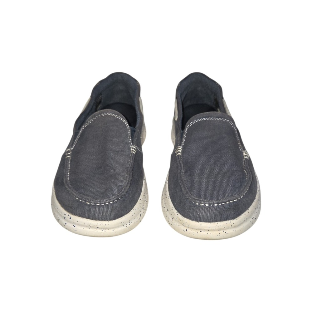 Skechers BOBS Shoes Women 10 Navy Arch Fit Canvas Slip On Boat Loafers 114280